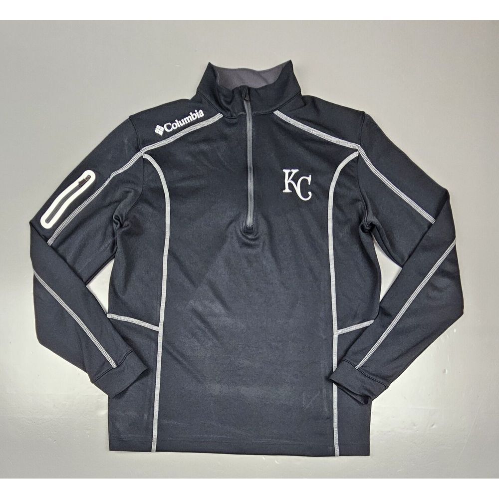 Columbia Kansas City Royals Pullover Mens‎ Medium. Qt. Zip Omni-Wick Pullover